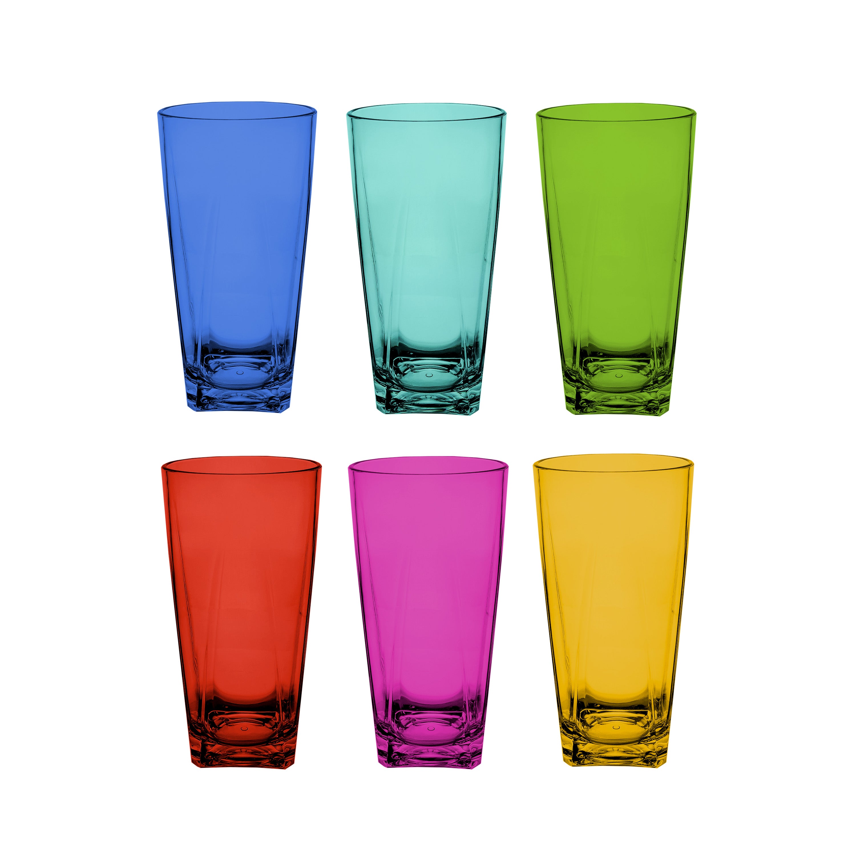 Set 6 Tall Tumbler Glasses Party