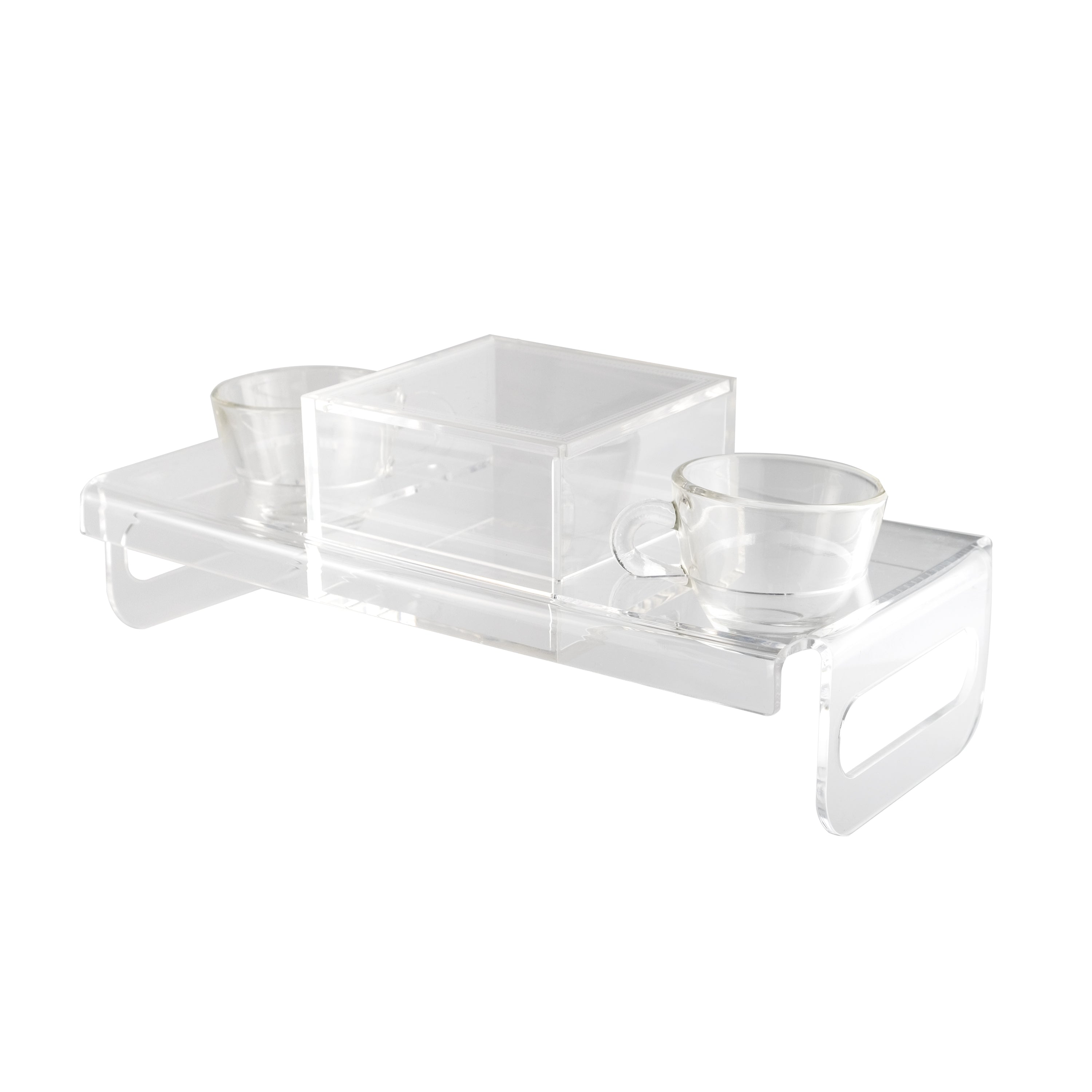 Tete a Tete Tray with 2 Glass Cups