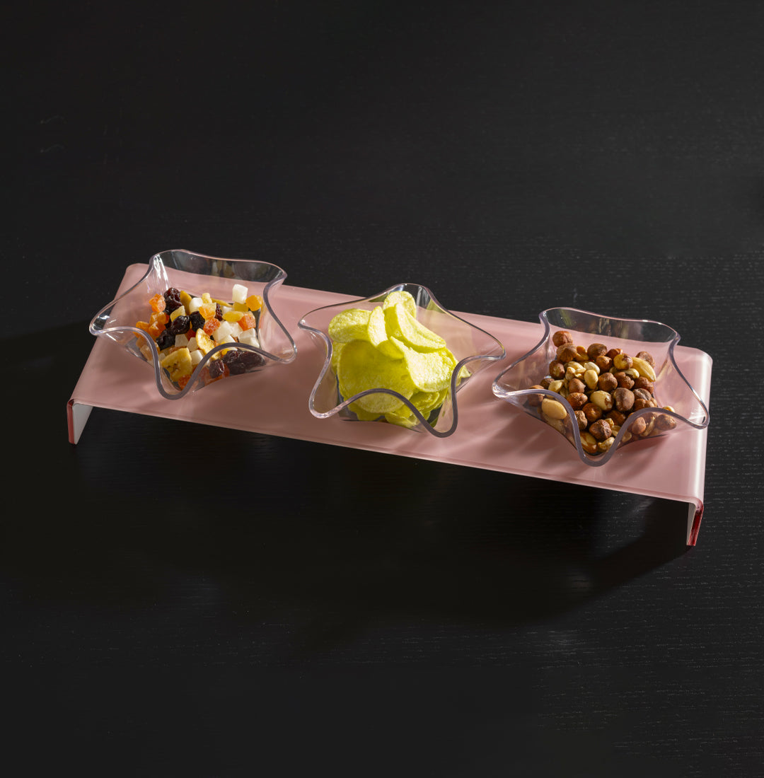 Happy Time Tray With 3 Bowls Like Water