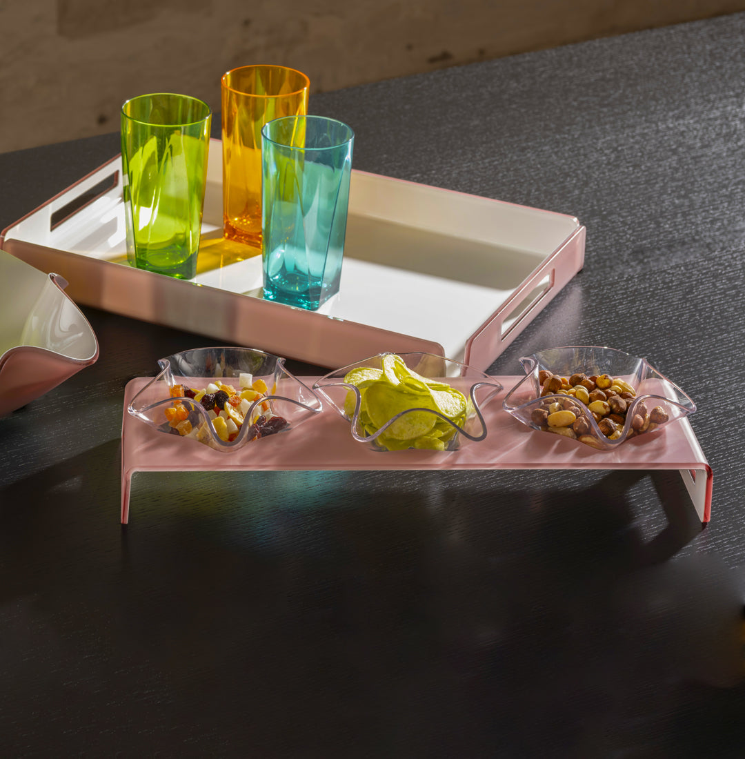 Happy Time Tray With 3 Bowls Like Water