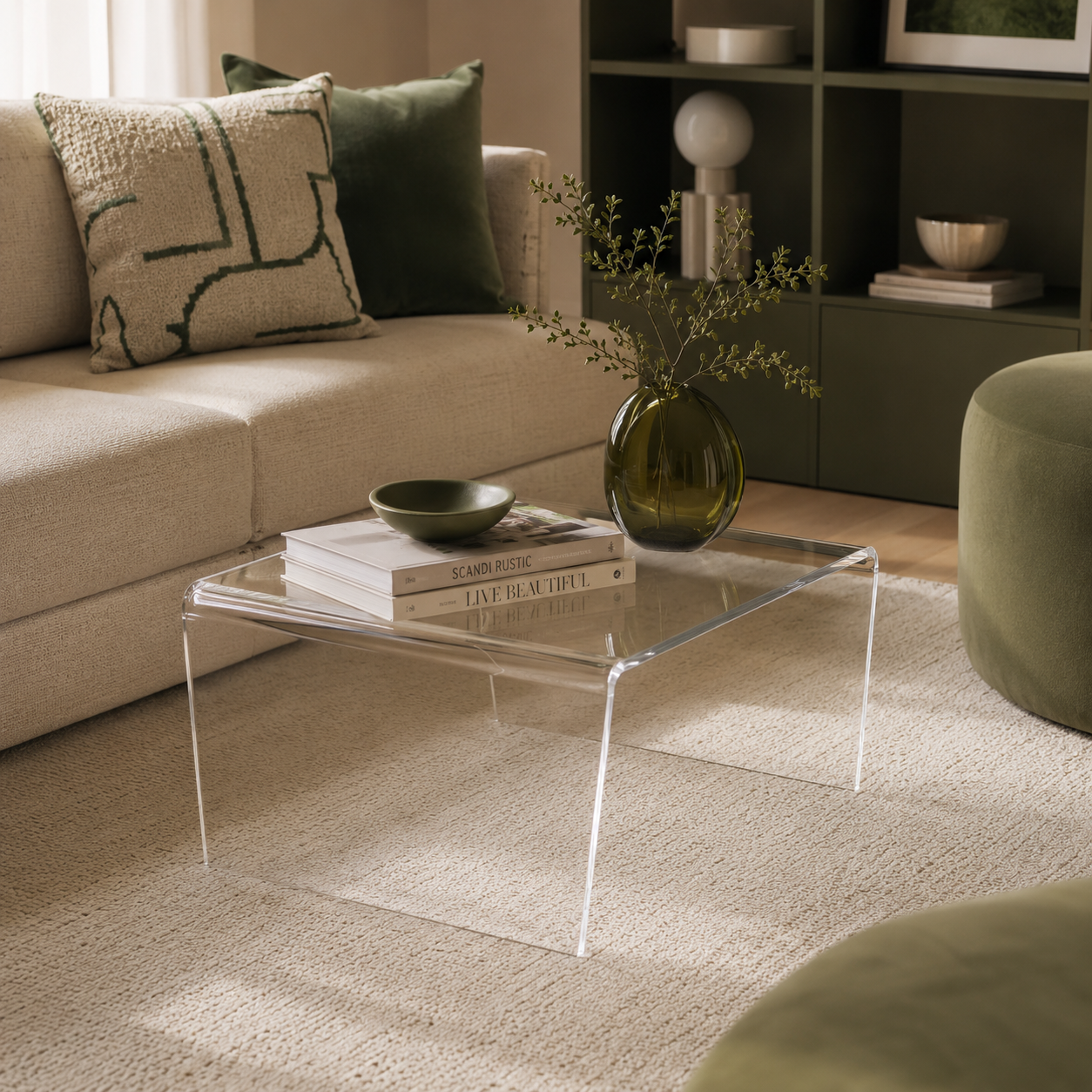 Crystal Rectangular Coffee Table