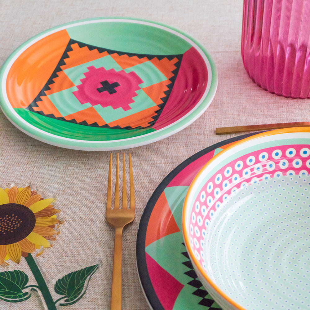 Set 12 Platos Ethnic