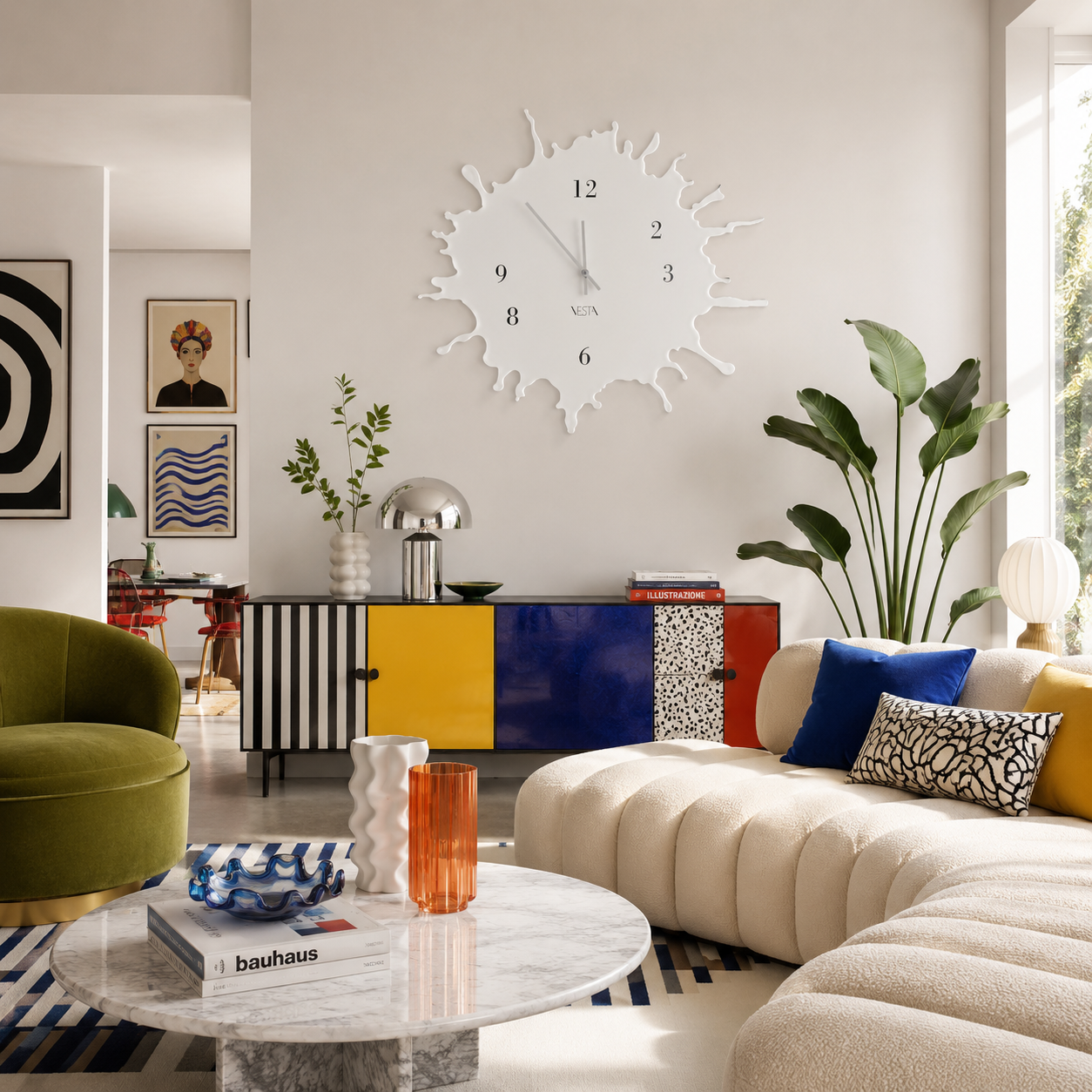 Reloj de pared grande Skizzo