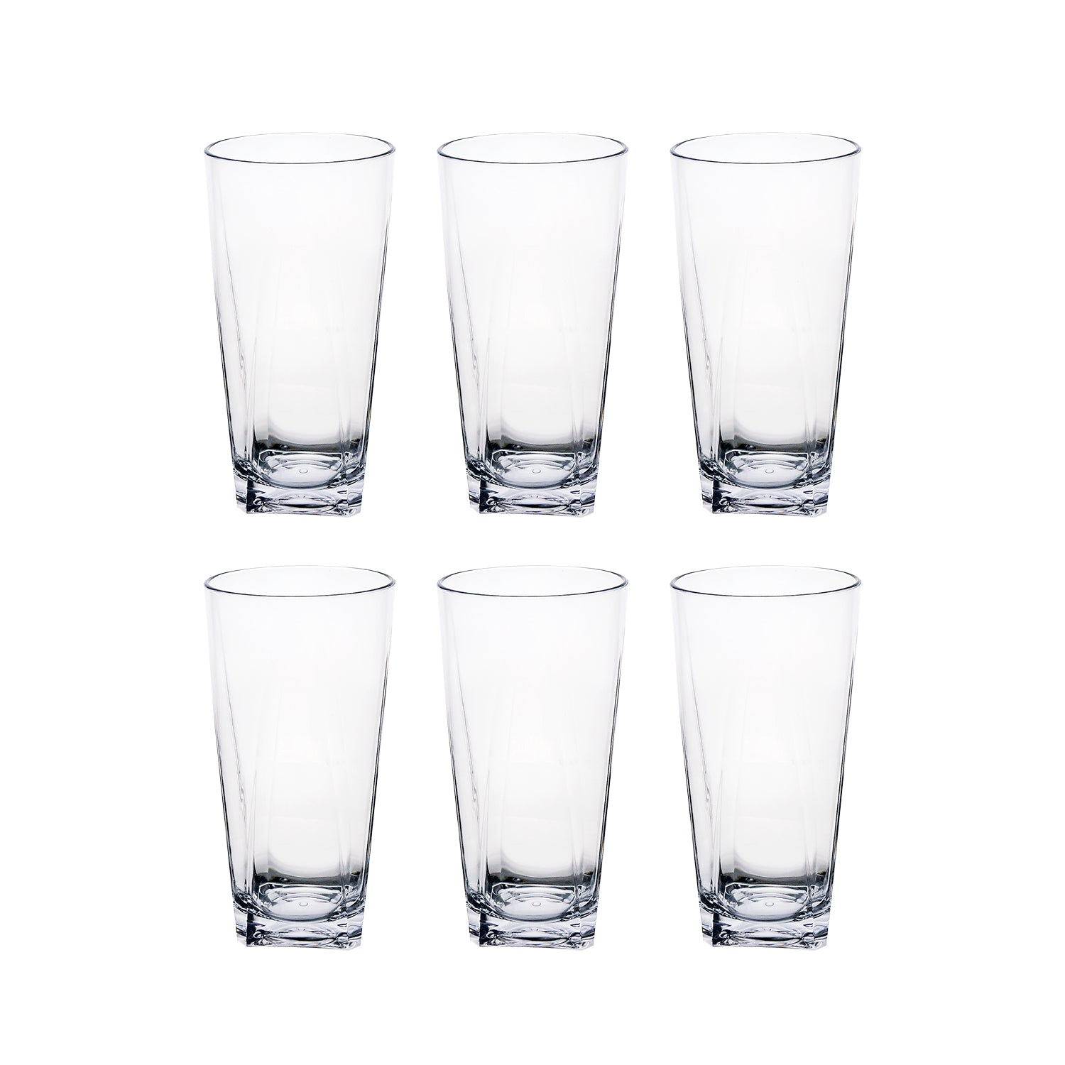 Set 6 Tall Tumbler Glasses Party