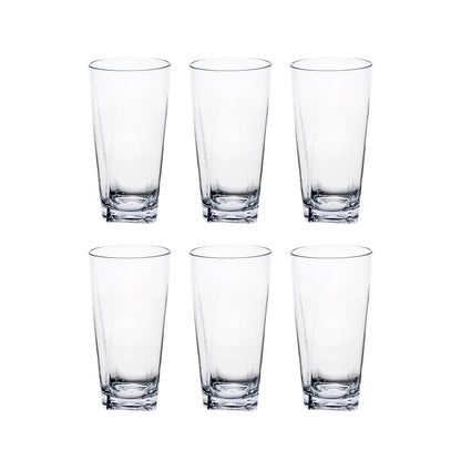 Set 6 Tall Tumbler Glasses Party