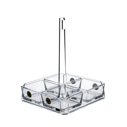 Square Antipasto Tray with 4 Compartments