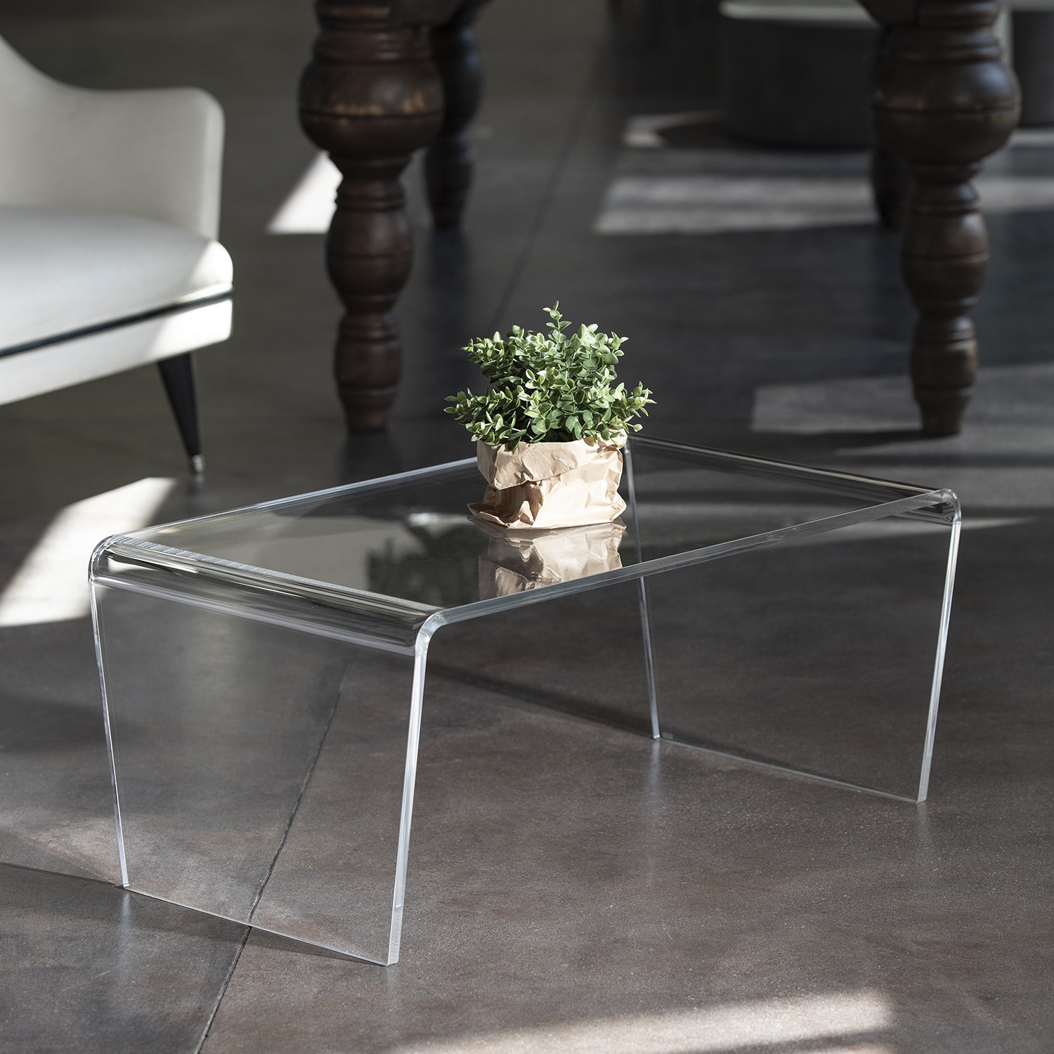 Crystal Rectangular Coffee Table