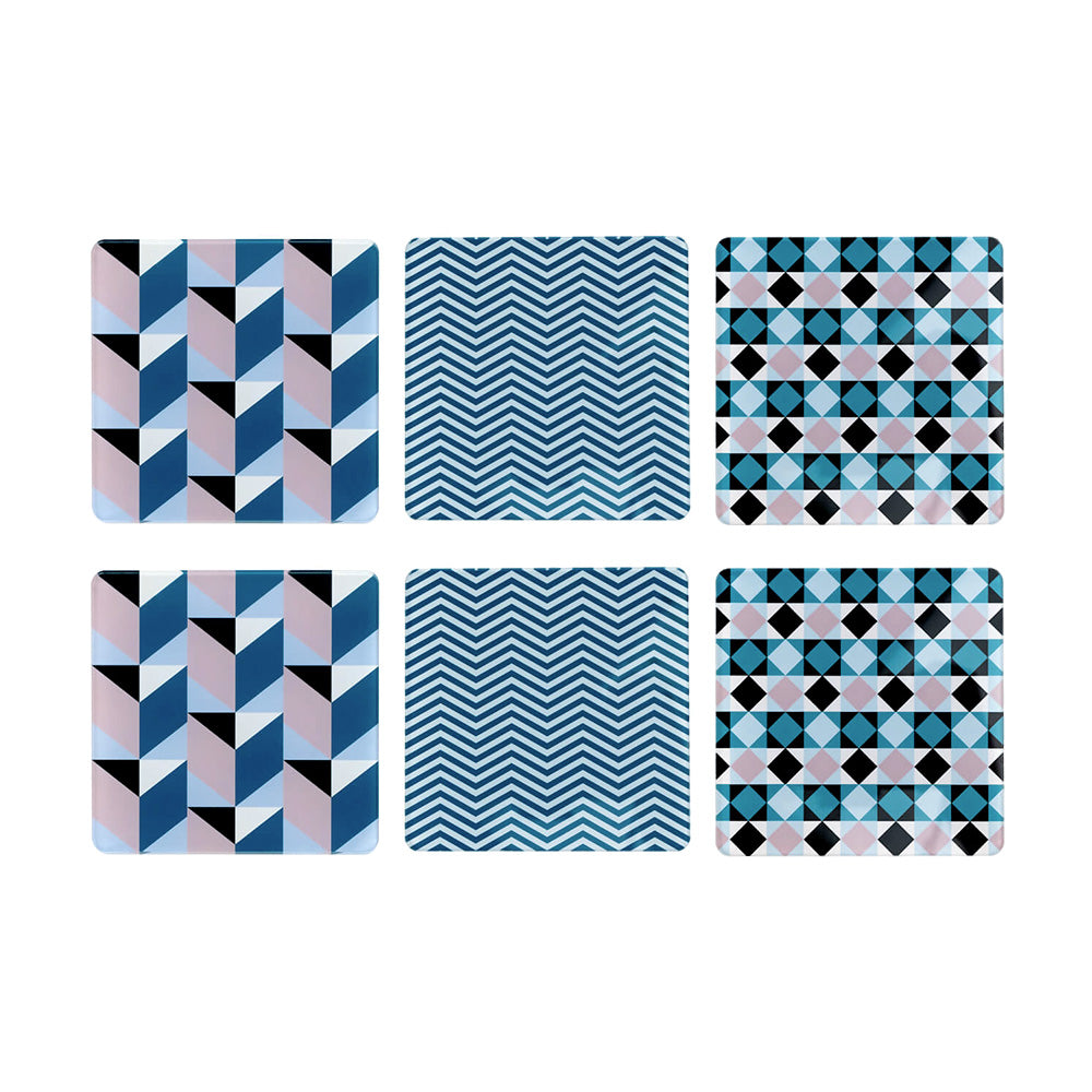 Set 6 Square Coasters Decor