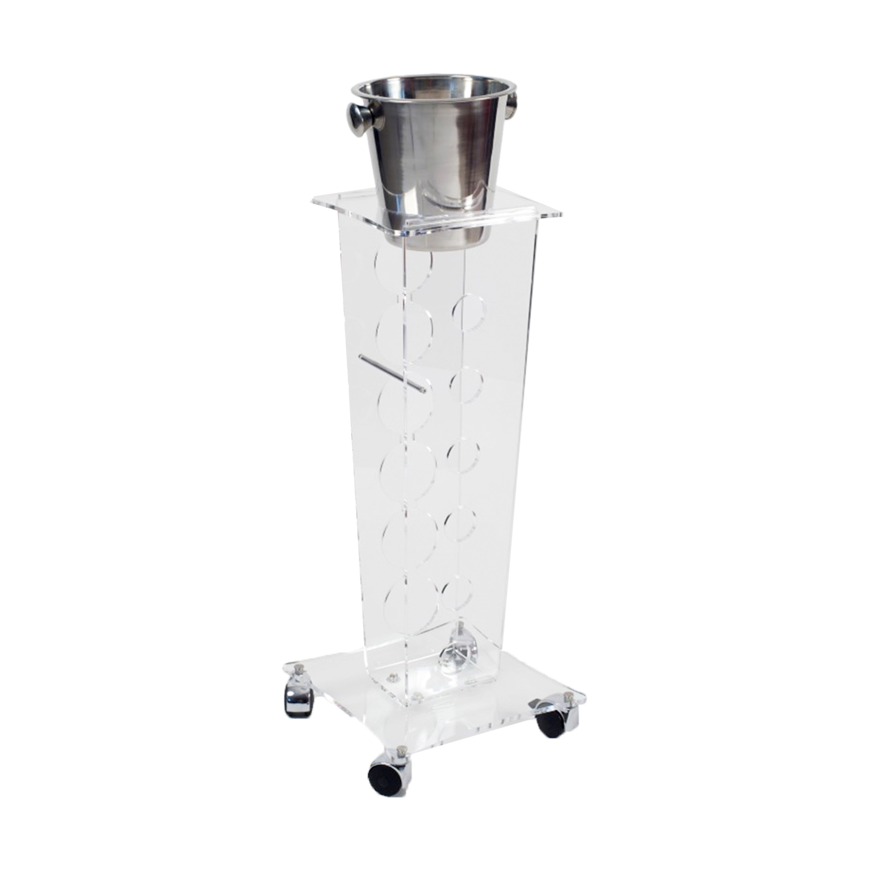 Ice Tower Wine Holder With Wheels Like Water
