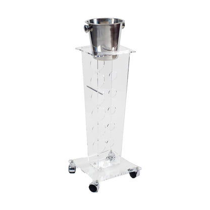 Ice Tower Wine Holder With Wheels Like Water