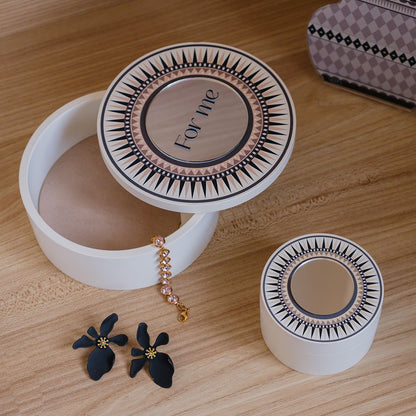 Large Round Jewelry Box Happy Beauty