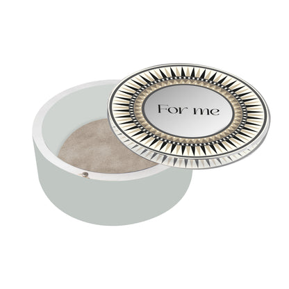 Large Round Jewelry Box Happy Beauty