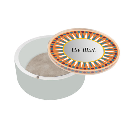 Large Round Jewelry Box Happy Beauty