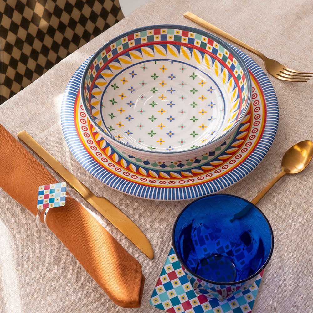 Set 12 Piatti Foulard