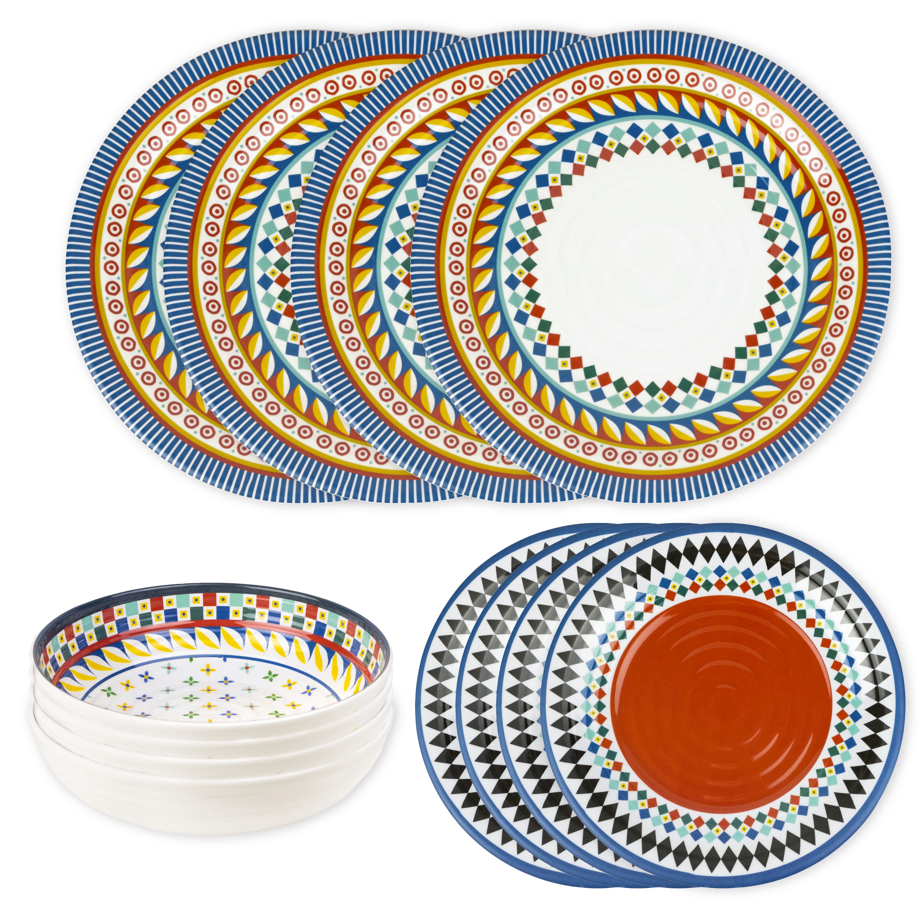 Set 12 Piatti Foulard