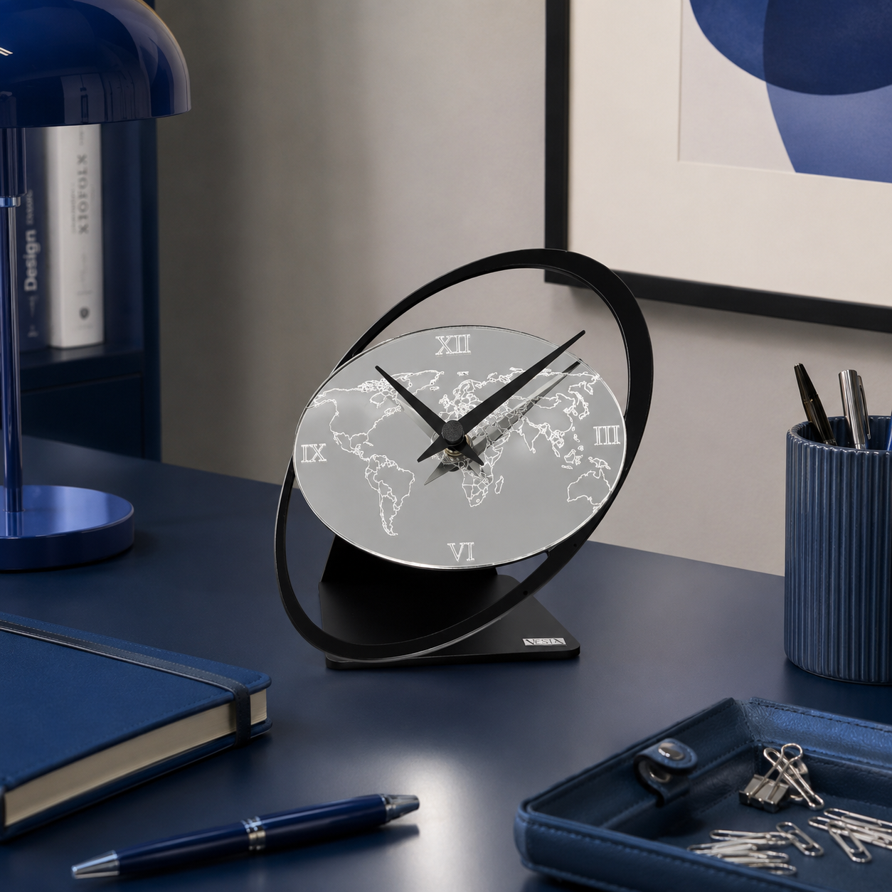 Global Thinking Table Clock