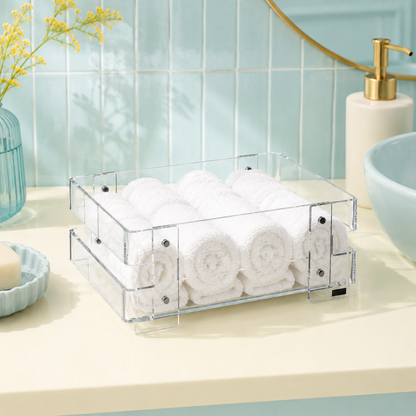 Tray with Washcloths Minerva